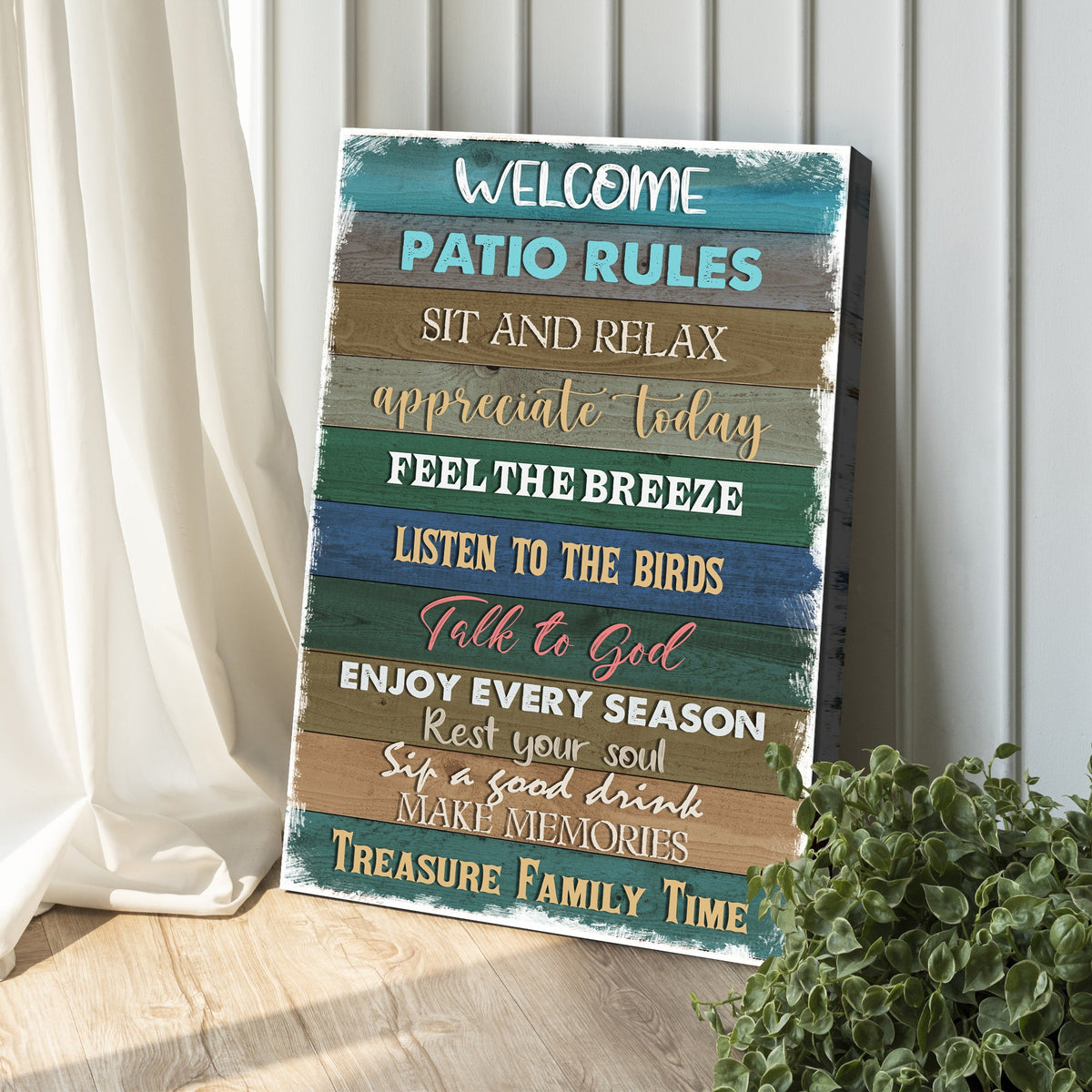 Patio Rules Sign by Tailored Canvases