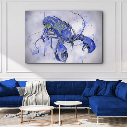 Lobster Watercolor Painting Canvas Wall Art VI by Tailored Canvases