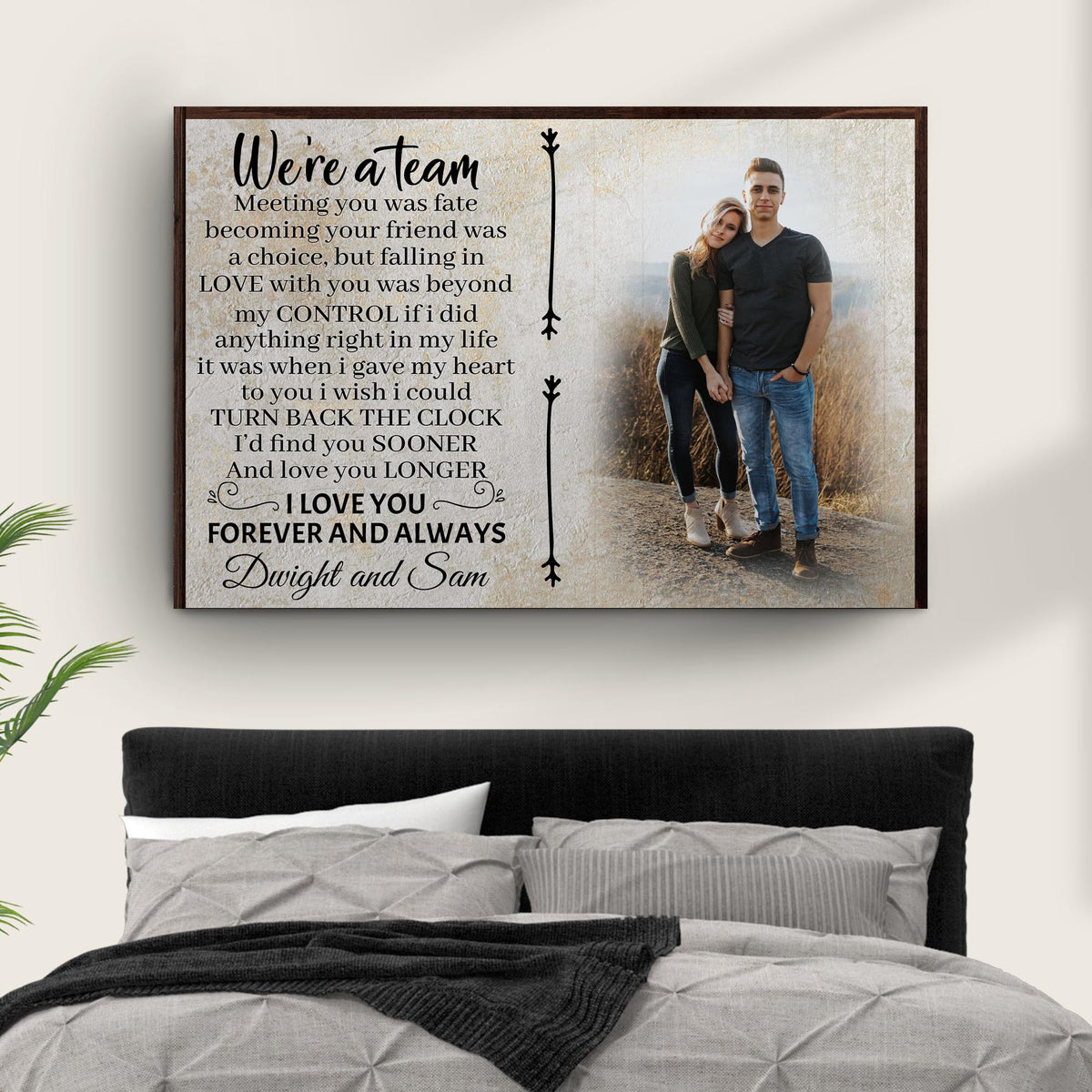 We're A Team Couple Sign V by Tailored Canvases