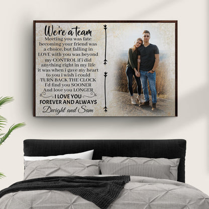 We're A Team Couple Sign V by Tailored Canvases