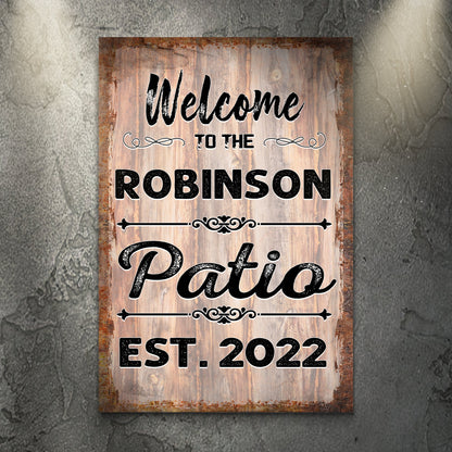 Welcome To The Patio Sign IV by Tailored Canvases
