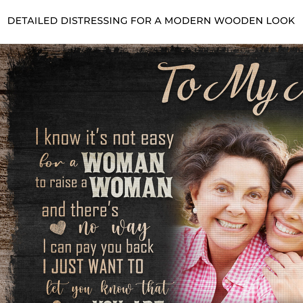To My Mom, I Love You Sign II by Tailored Canvases