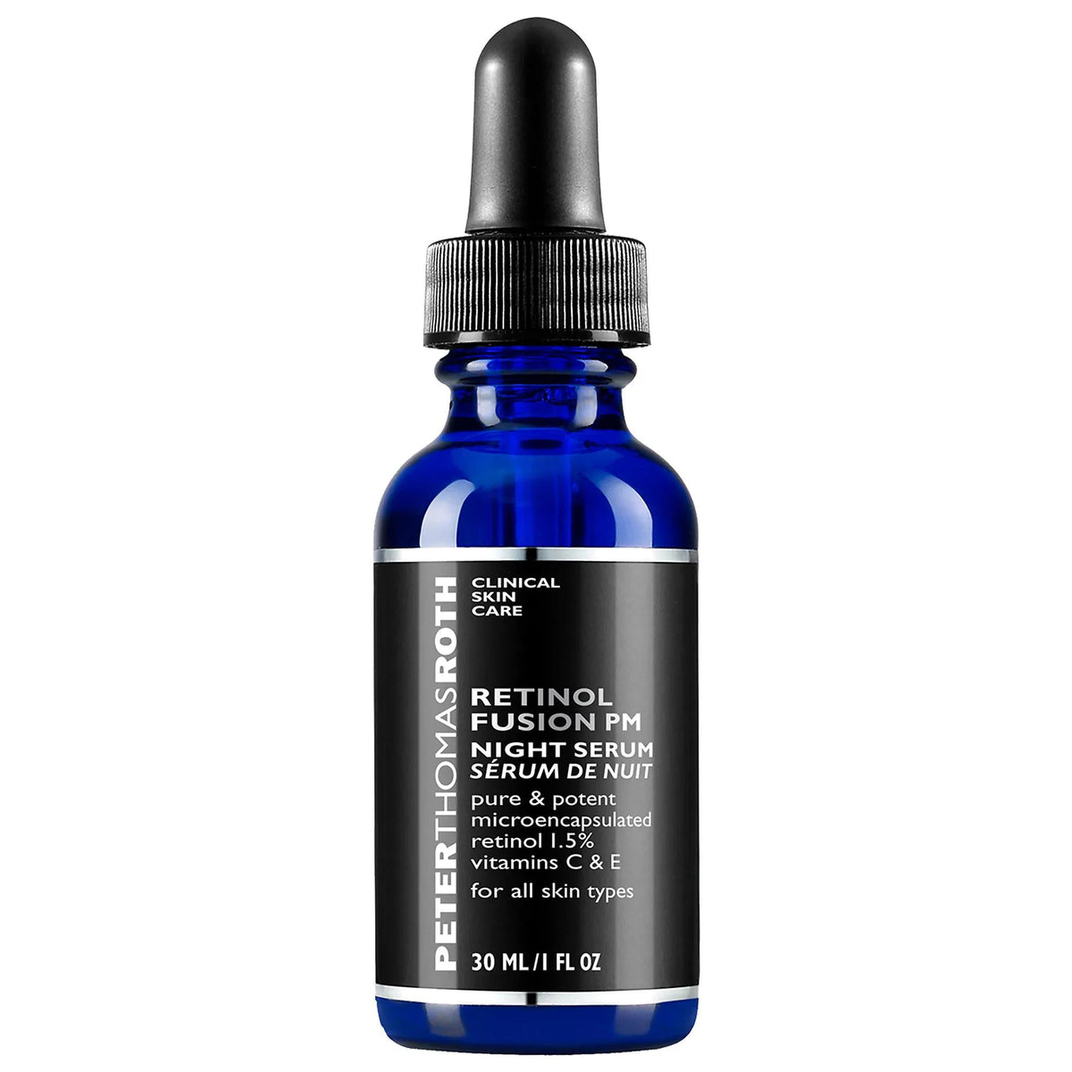 Retinol Fusion PM: 1.5% Time-Released Retinol Serum for Fine Lines, Wrinkles, & Radiance | Non-Irritating Anti-Aging Night Serum with Vitamins C & E, Squalane by Beauty Care Bag