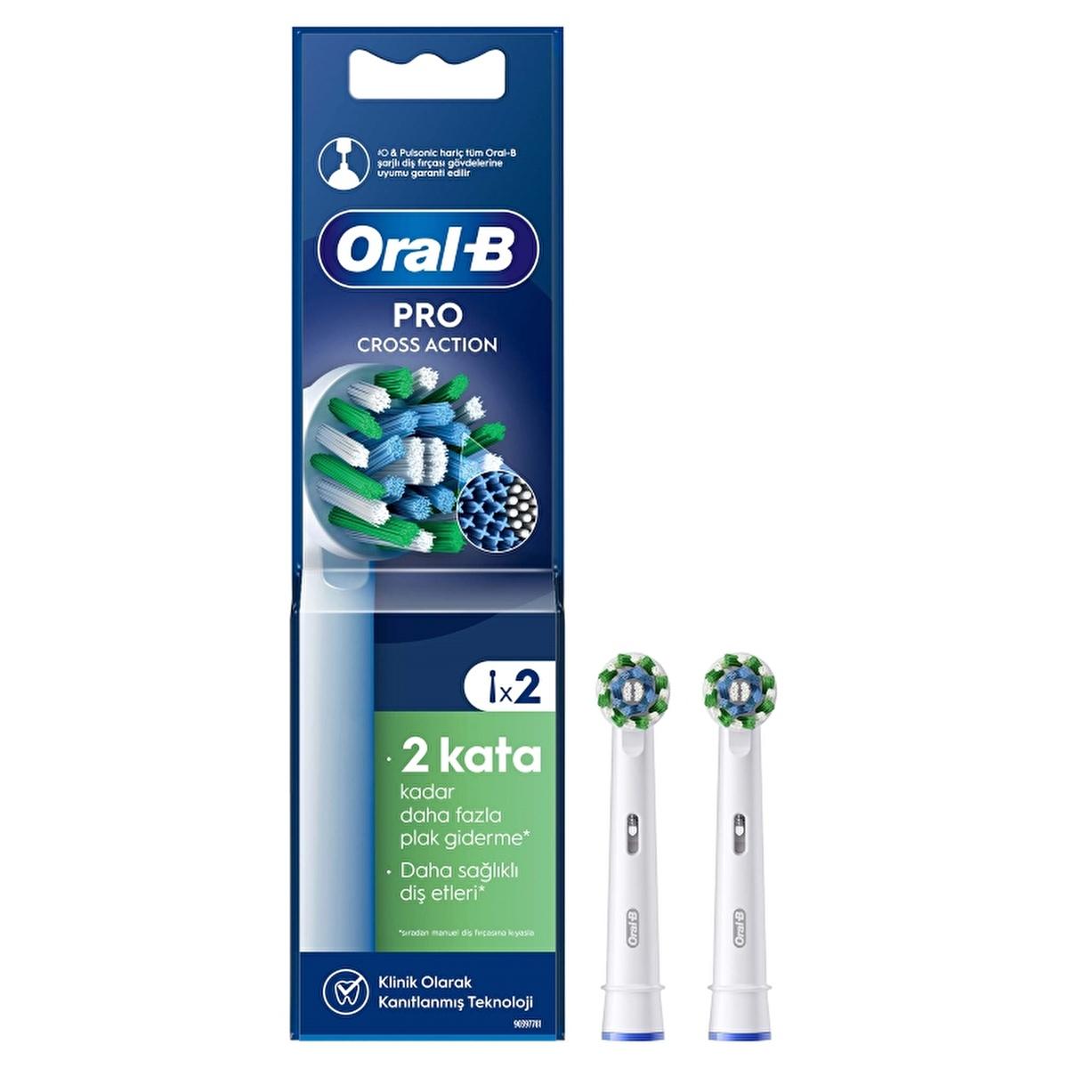 Oral-B Cross Action electric toothbrush replacement heads, 2 pack
