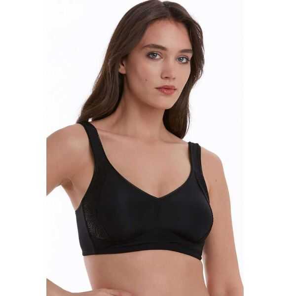 Ten 111202 Minimizer Support Bra in Black, Seamless Fit by Beauty Care Bag