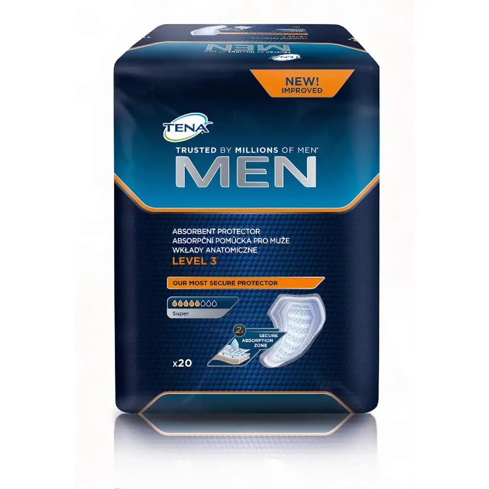 TENA for Men Level 3 absorbent pads, pack of 20