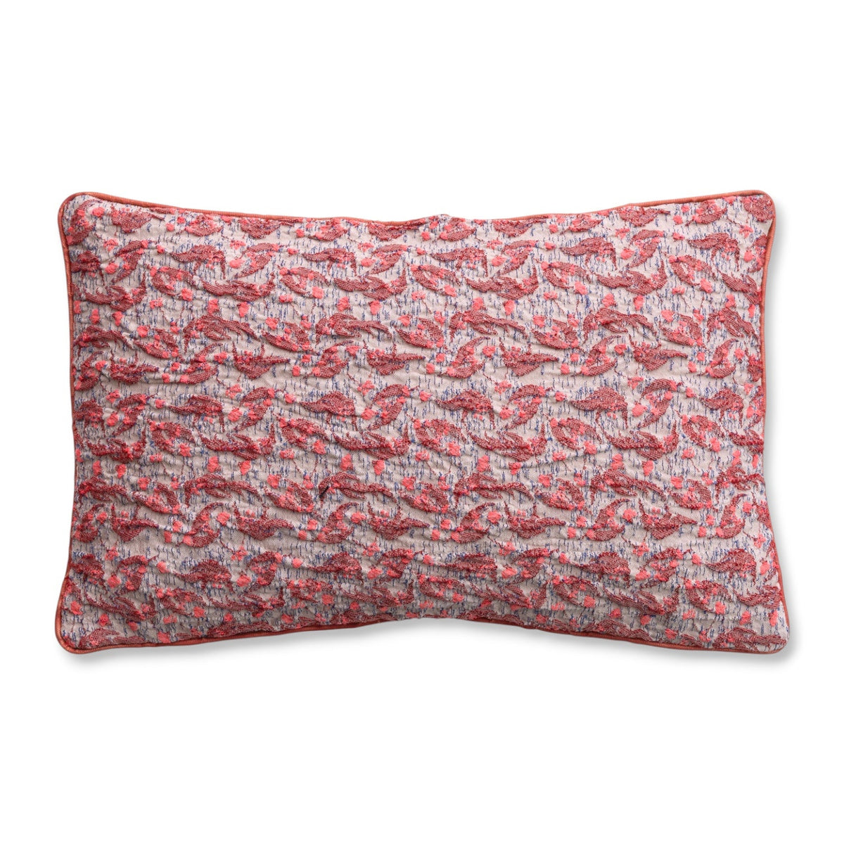 Textured Woven Pattern Lumbar Pillow by Rust & Cinder