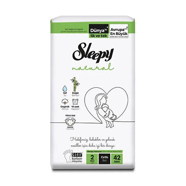 Sleepy Baby - Eco-Friendly Bamboo Diapers, Size 2, Jumbo Pack of 42 by Beauty Care Bag