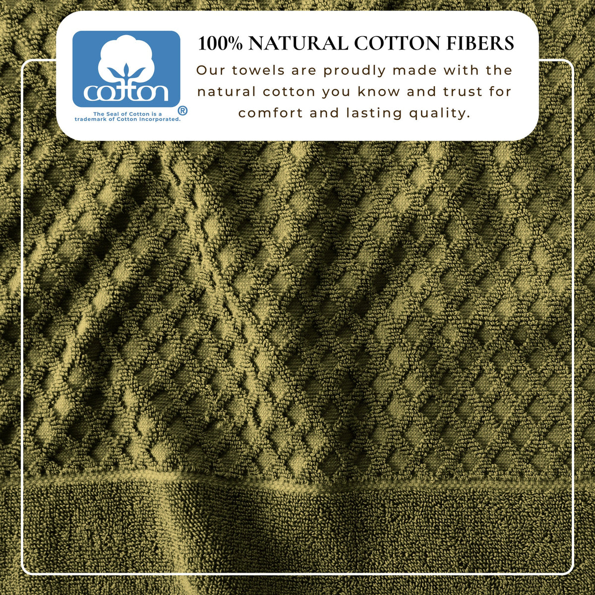 Cotton Diamond Waffle Weave Bath Towel Set - Grayson Collection by Great Bay Home
