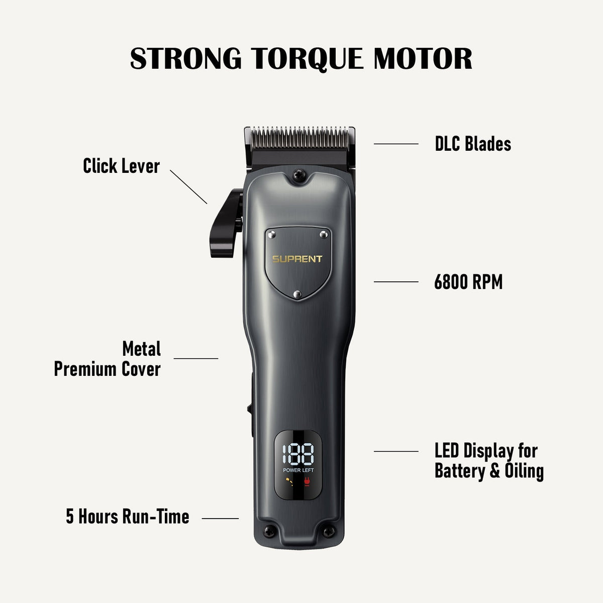 The Black Shield Clipper and Trimmer Set - HC236TXSUPRENT PROTorqelo.com
