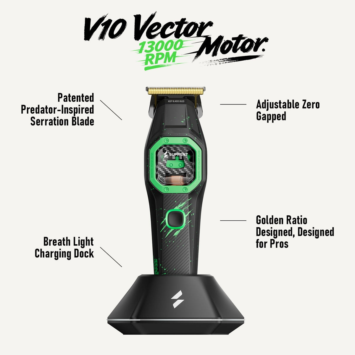 The Fangs V10 Vector Motor Hair TrimmerBeard TrimmerTorqelo.com