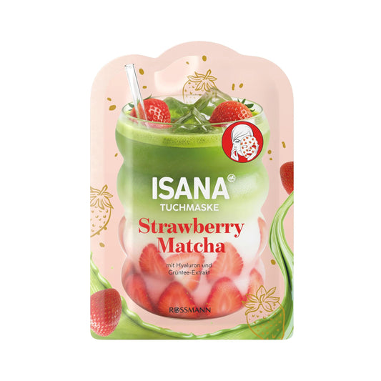 Isana Strawberry Matcha Latte Sheet Mask for Hydration 1 pc by Beauty Care Bag