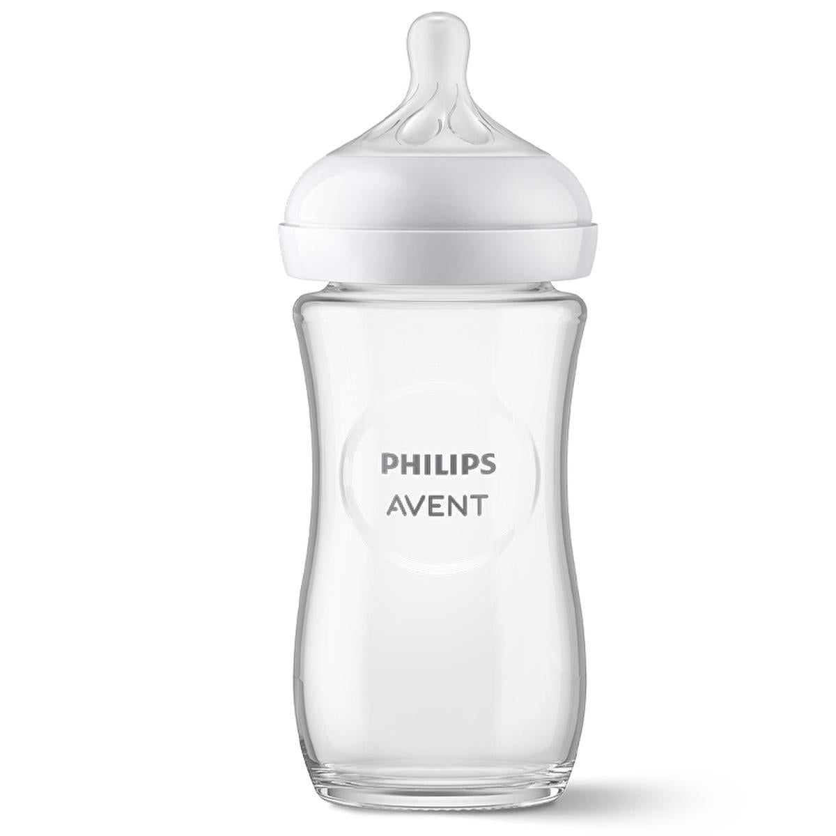 Philips Avent Natural Response Glass Baby Bottle, 8 oz: Anti-Colic, Slow Flow, BPA-Free, Newborn Feeding by Beauty Care Bag