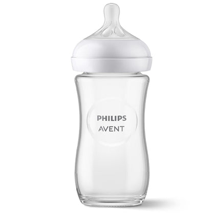 Philips Avent Natural Response Glass Baby Bottle, 8 oz: Anti-Colic, Slow Flow, BPA-Free, Newborn Feeding by Beauty Care Bag