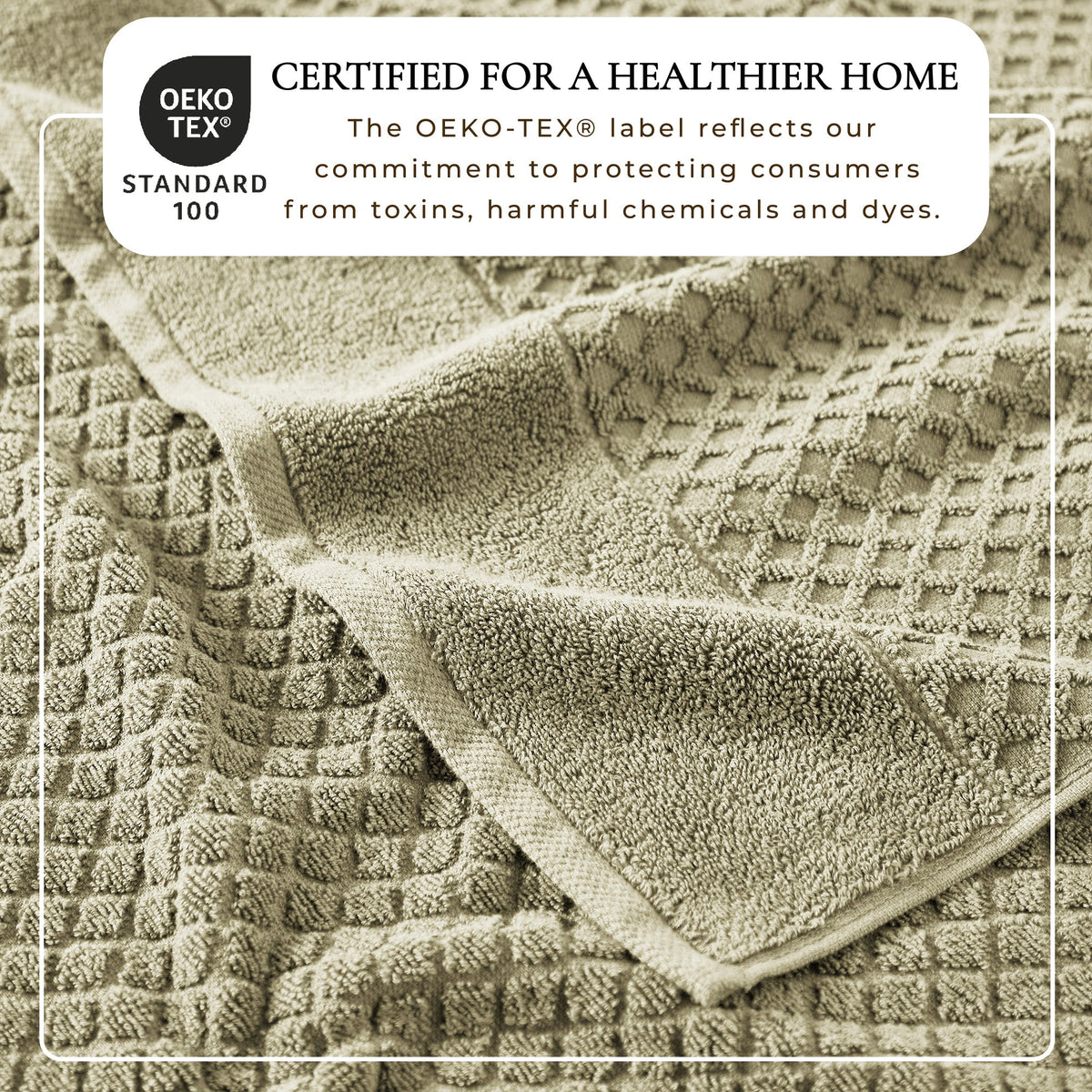 Cotton Diamond Waffle Weave Bath Towel Set - Grayson Collection by Great Bay Home