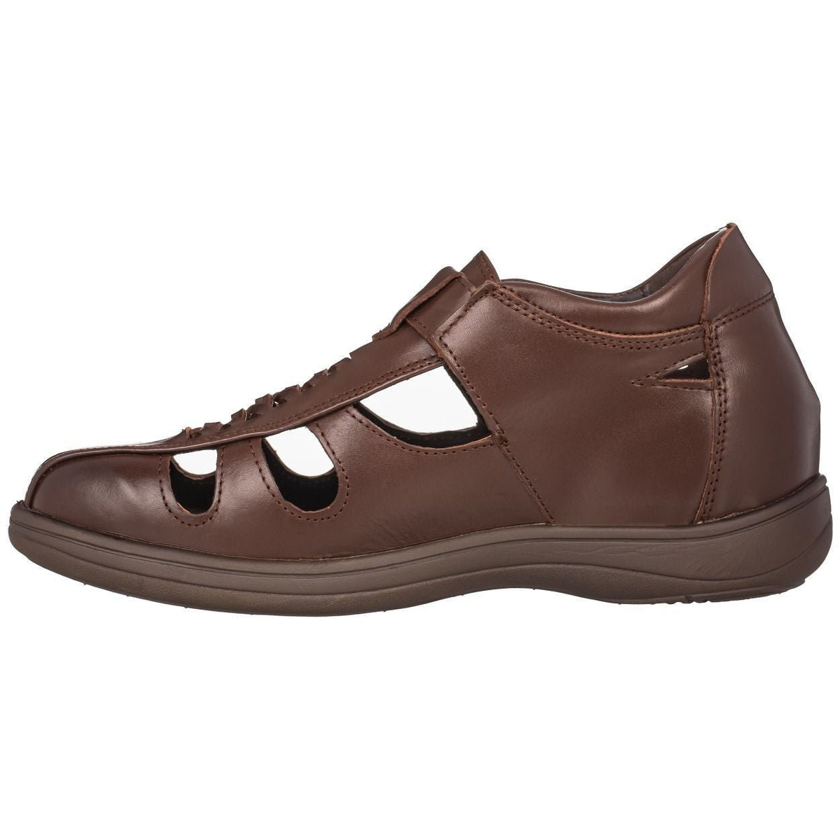 TOTO - G13072 - 3.2 Inches Taller (Cordovan Dark Brown) Braided Sandals - Super LightweightSandalsTorqelo.com