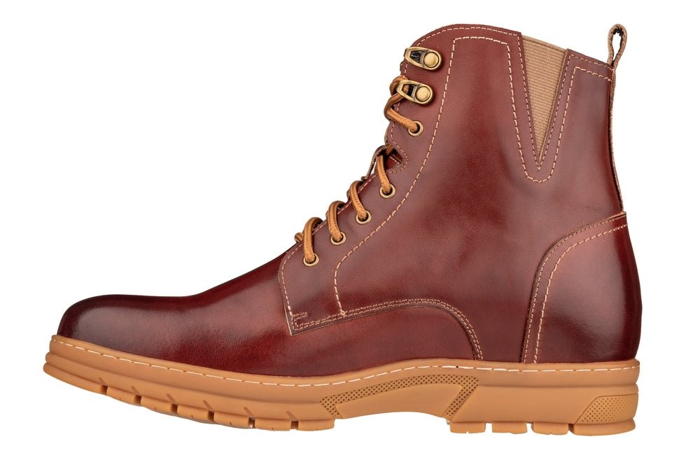 TOTO - K16206 - 2.8 Inches Taller (Cordovan Dark Brown) - High Top BootsBootsTorqelo.com