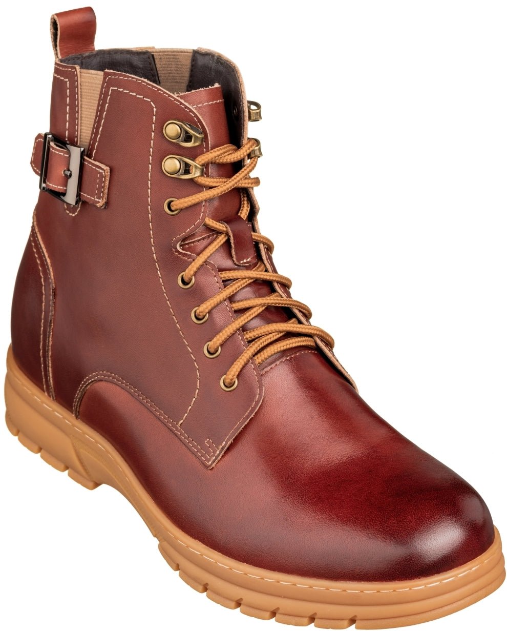 TOTO - K16206 - 2.8 Inches Taller (Cordovan Dark Brown) - High Top BootsBootsTorqelo.com