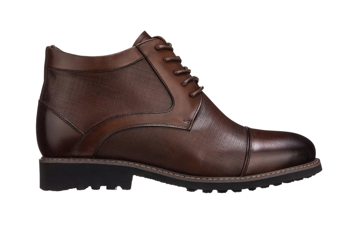 TOTO - Y41089 - 3.2 Inches Dark Brown Leather BootsBootsTorqelo.com