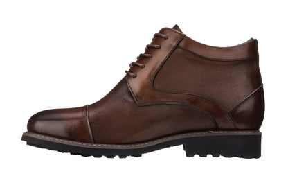 TOTO - Y41089 - 3.2 Inches Dark Brown Leather BootsBootsTorqelo.com