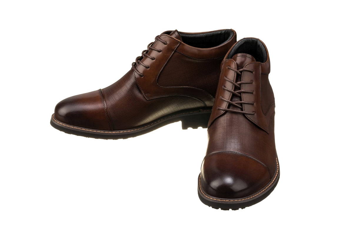 TOTO - Y41089 - 3.2 Inches Dark Brown Leather BootsBootsTorqelo.com