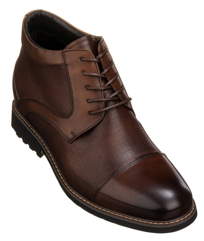 TOTO - Y41089 - 3.2 Inches Dark Brown Leather BootsBootsTorqelo.com