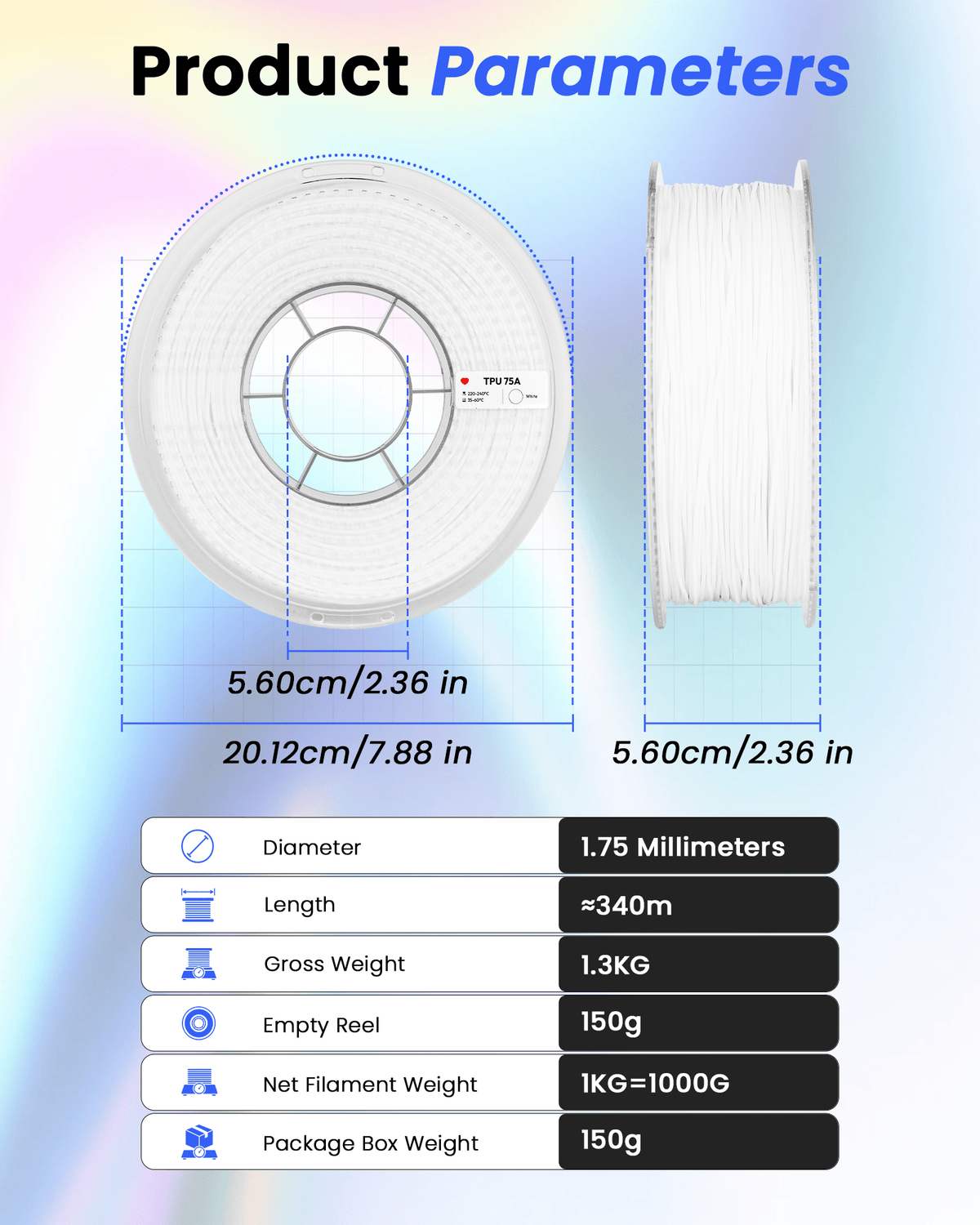 TPU Basic 1.75mm, 1KGTPUTorqelo.com