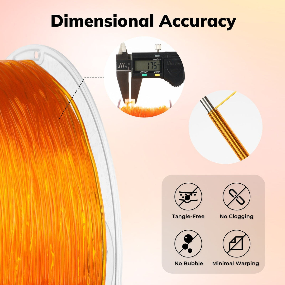 TPU Transparent 1.75mm, 1KG/2.2LBTPUTorqelo.com