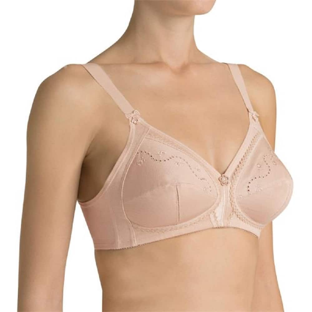 Triumph Doreen Cotton Non-Wired Support Bra Ten by Beauty Care Bag
