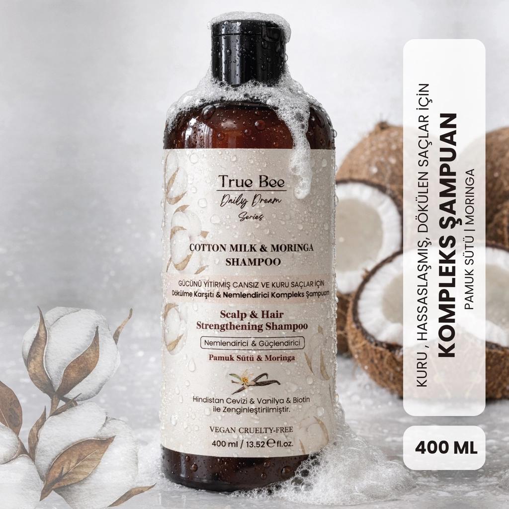 True Bee Cotton Milk & Moringa Complex Shampoo 400 mlHair CareTorqelo.com
