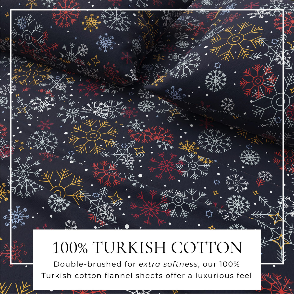 Turkish Cotton Flannel Sheet - Lakeview Collection by Great Bay Home