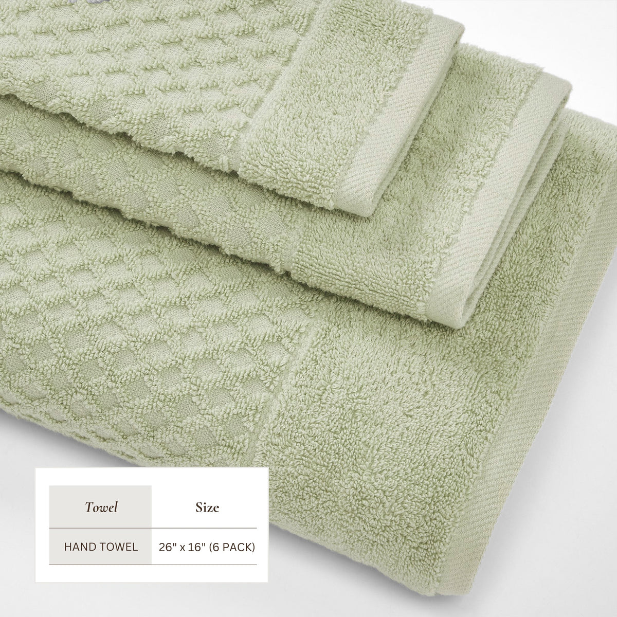 Cotton Diamond Waffle Weave Bath Towel Set - Grayson Collection by Great Bay Home