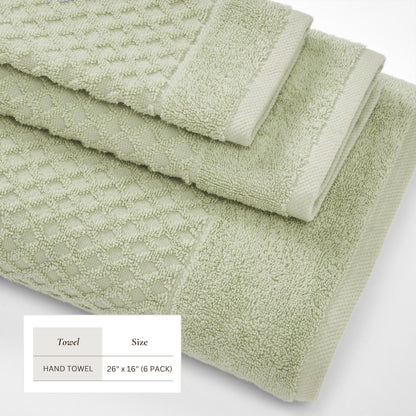 Cotton Diamond Waffle Weave Bath Towel Set - Grayson Collection by Great Bay Home