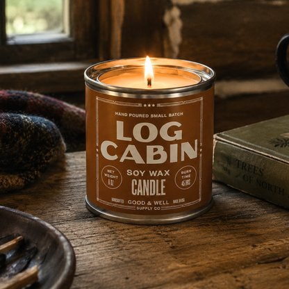 Log Cabin Soy Candle by Good & Well Supply Co.