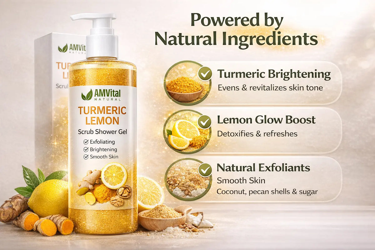 AMVital Turmeric Lemon Scrub Shower Gel by AMVital