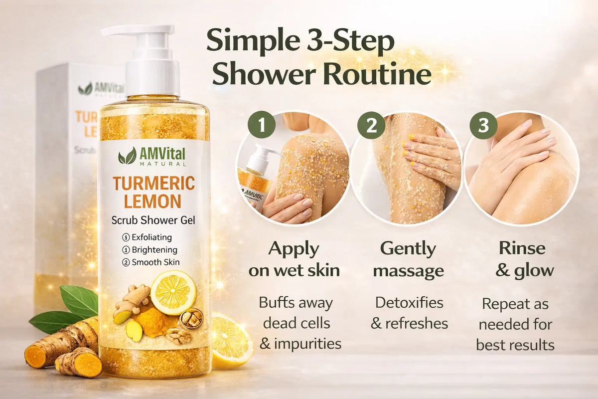 AMVital Turmeric Lemon Scrub Shower Gel by AMVital