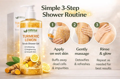 AMVital Turmeric Lemon Scrub Shower Gel by AMVital