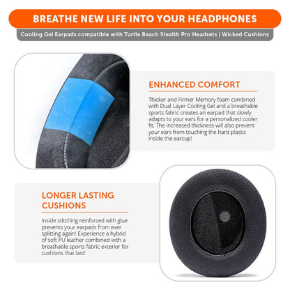 Turtle Beach Stealth Pro Earpads - WC FreeZe Cooling GelCooling Gel Ear PadsTorqelo.com