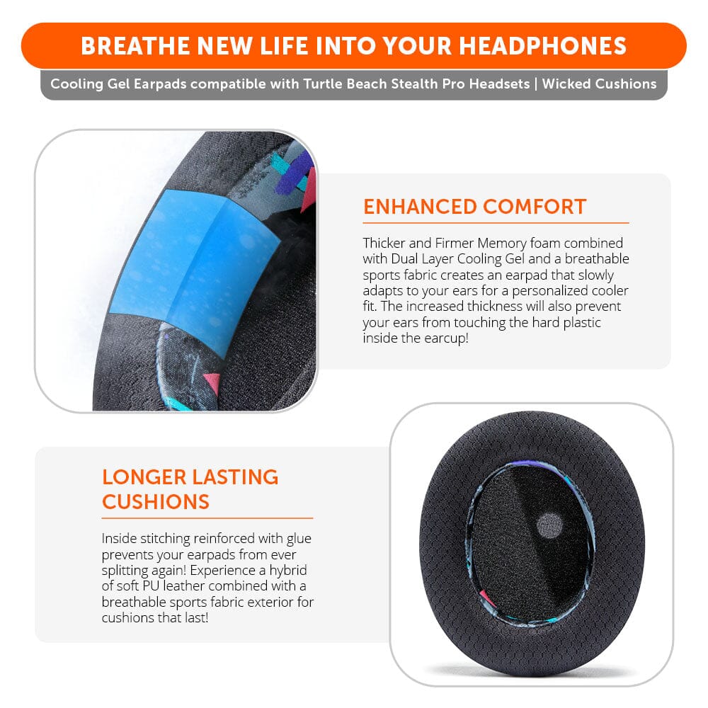 Turtle Beach Stealth Pro Earpads - WC FreeZe Cooling GelCooling Gel Ear PadsTorqelo.com