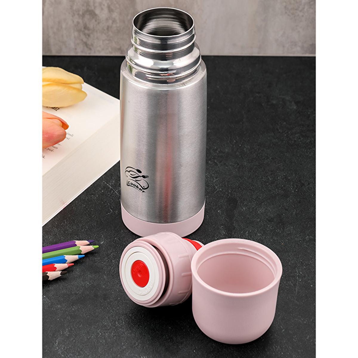 Cooker Stainless Steel Thermos 300ml - Keeps Drinks Hot/Cold for 24 Hours, Double-Walled Insulated Flask by Beauty Care Bag