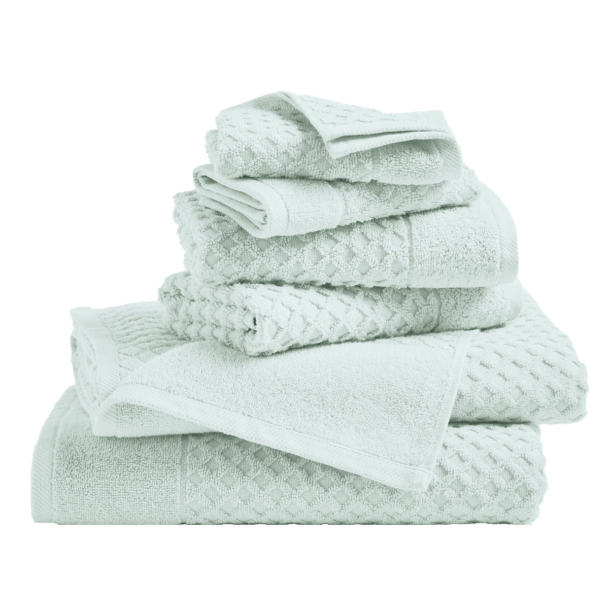 Cotton Diamond Waffle Weave Bath Towel Set - Grayson Collection by Great Bay Home