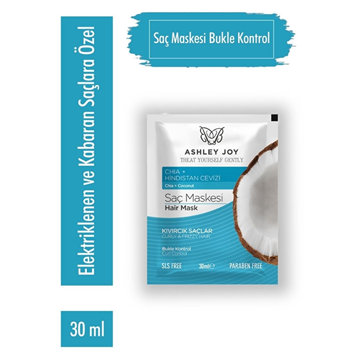 Ashley Joy Curl Control Hair Mask: Define Curls, Reduce Frizz & Repair with Chia & Flax Seed - Moisturizing Natural Hair Mask by Beauty Care Bag