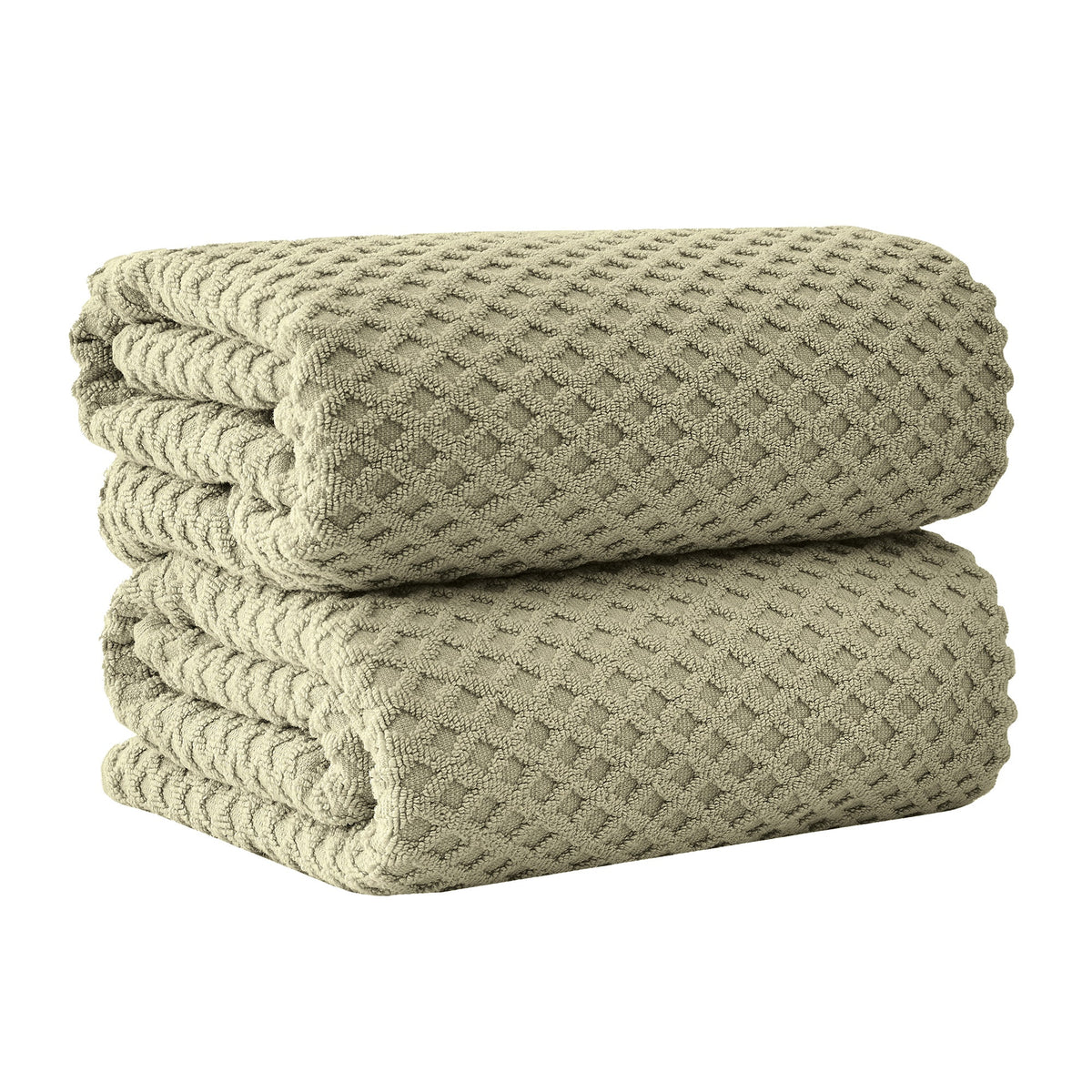 Cotton Diamond Waffle Weave Bath Towel Set - Grayson Collection by Great Bay Home