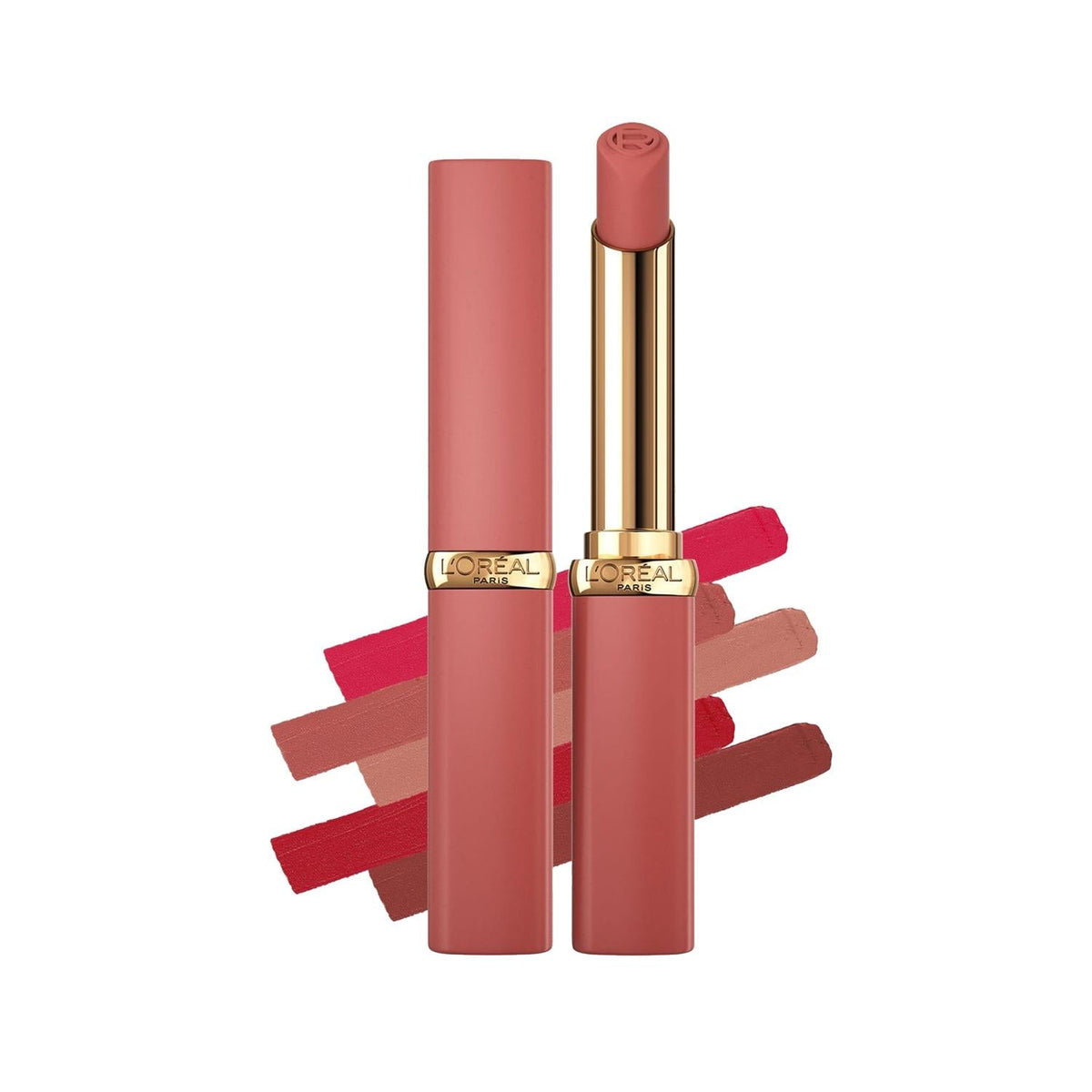 Loreal Paris Color Riche Intense Volume Matte Lipstick - 600 Nude Audacious, Long-Lasting Nude Lip Color for Women by Beauty Care Bag