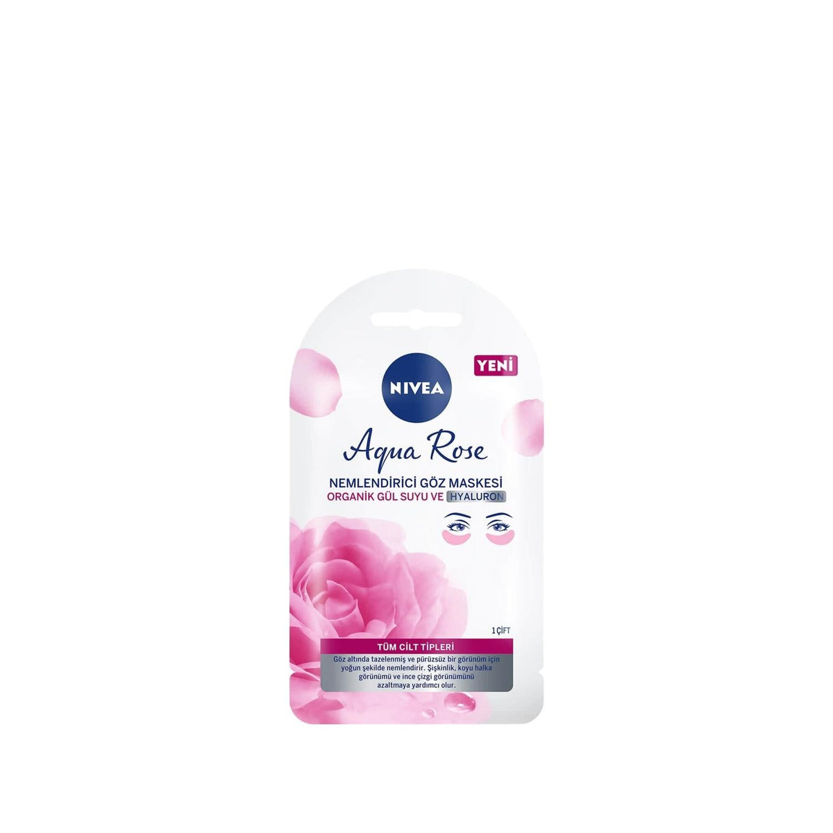 Nivea Aqua Rose Hydrating Under Eye Mask - Soothing Dryness & Revitalizing Tired Eyes by Beauty Care Bag
