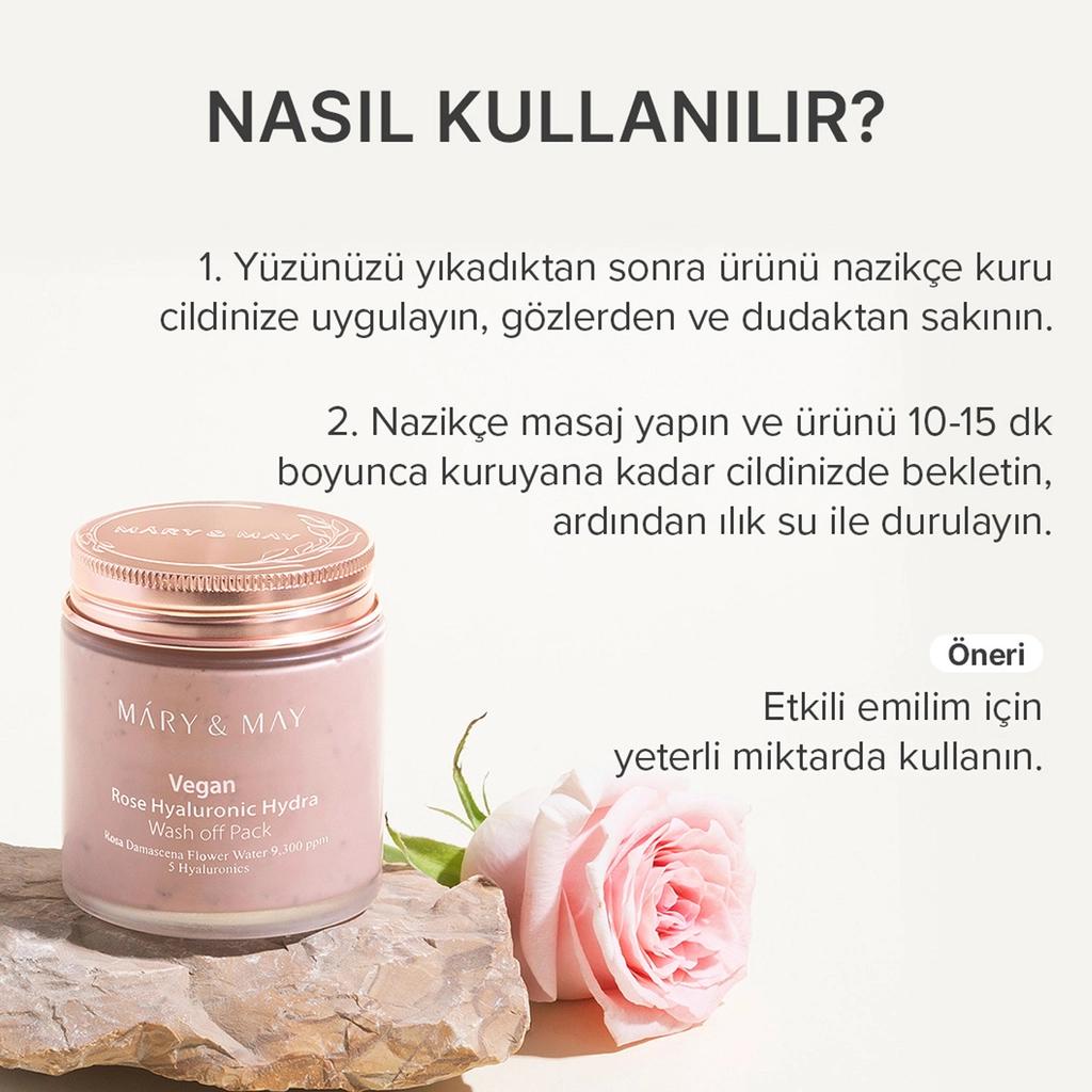 Mary & May Rose Water & Hyaluronic Acid Clay Mask 125g by Beauty Care Bag