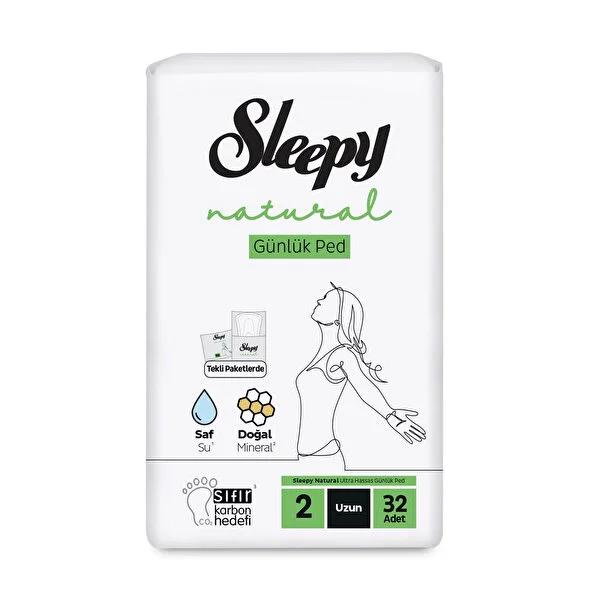 Sleepy Natural Super Long Panty Liners - 32 Count - Daily Feminine Hygiene, Extra Absorbent Liners for Women's Health & Comfort by Beauty Care Bag