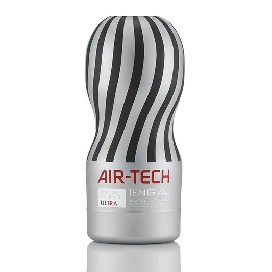 TENGA Air-Tech Cup Ultra Gray Adult Pleasure Product with Reusable Silicone & Vacuum Sensation by Beauty Care Bag