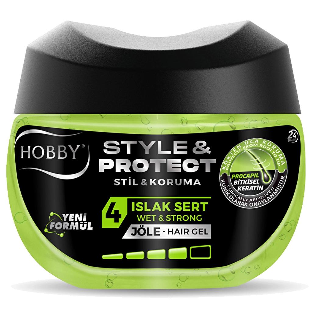 Hobby Style & Protect Wet Look Strong Hold Hair Gel 400 ml by Beauty Care Bag