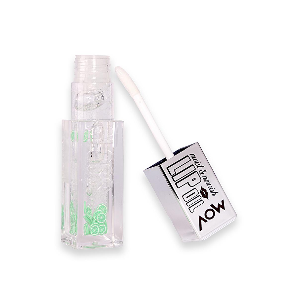 Mov Lip Oil: Hydrating & Nourishing Lip Treatment with Refreshing Green Lemon Scent - Non-Sticky Formula for Glossy, Soft Lips by Beauty Care Bag